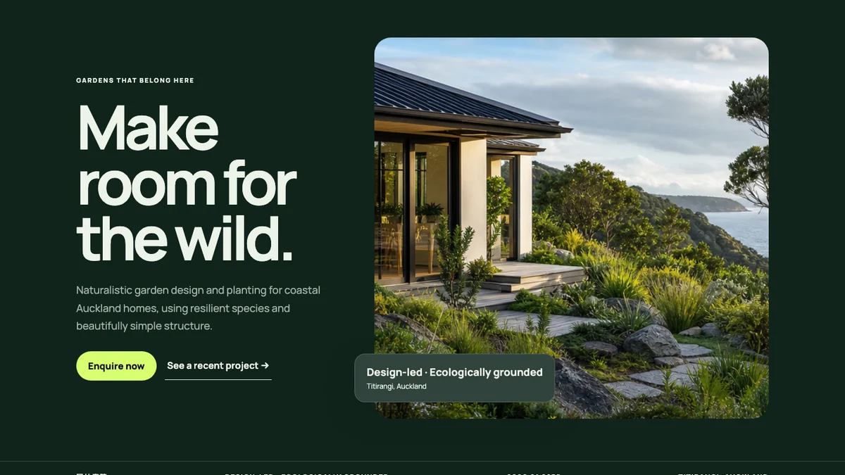 Wildline Landscapes官网案例首页