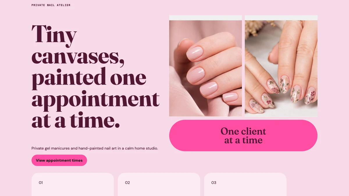 PetalTip Nail Atelier官网案例首页